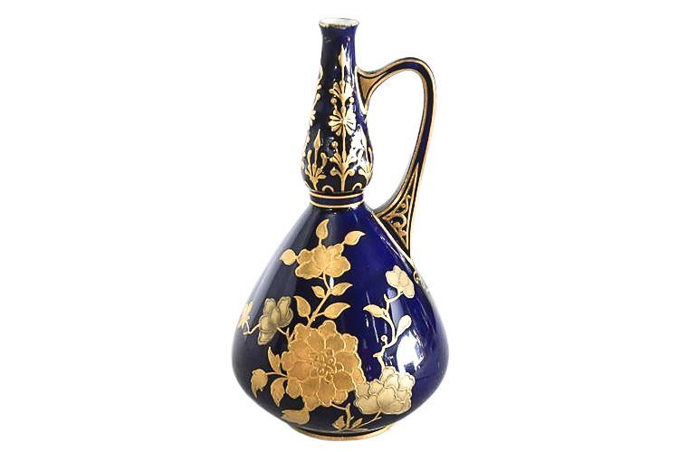 Royal Crown Derby Cobalt Blue Ewer