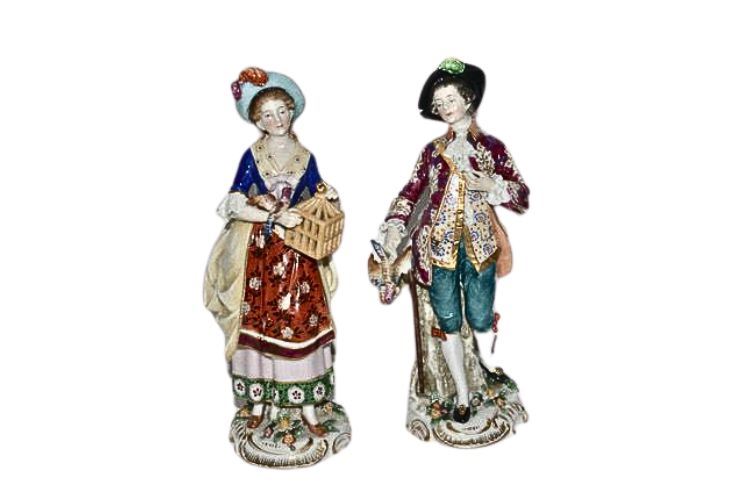 Pair of Vintage Sampson of Paris Porcelain Figures