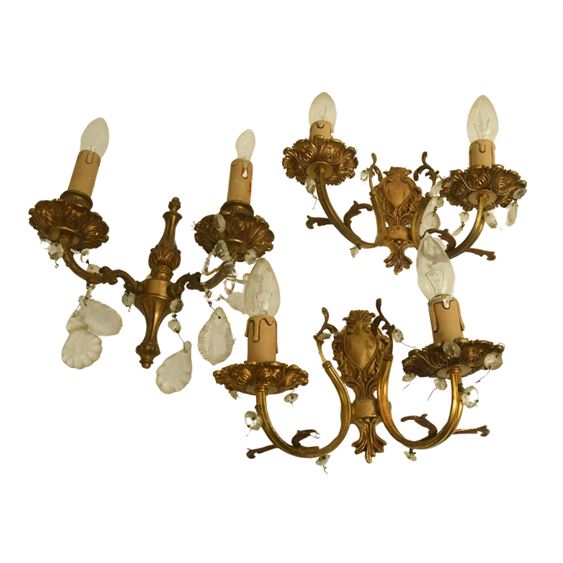 Three (3) Louis XV-XVI Style Wall Sconces