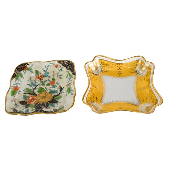 Two (2) Porcelain Square Plates