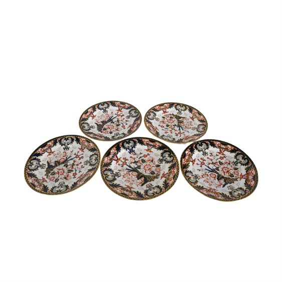 Set of Five (5) Royal Crown Derby Imari Pattern Plates