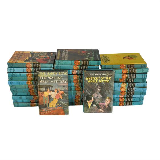 Thirty-four (34) Volumes of "The Hardy Boys" Books