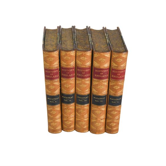 "The History of England" by Thomas Babington Macaulay Vol 1-5 Books