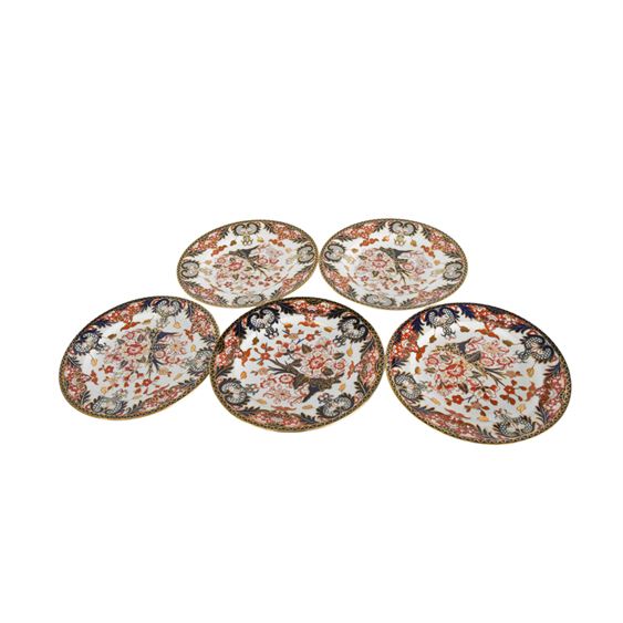 Set of Five (5) Royal Crown Derby Imari Pattern Plates