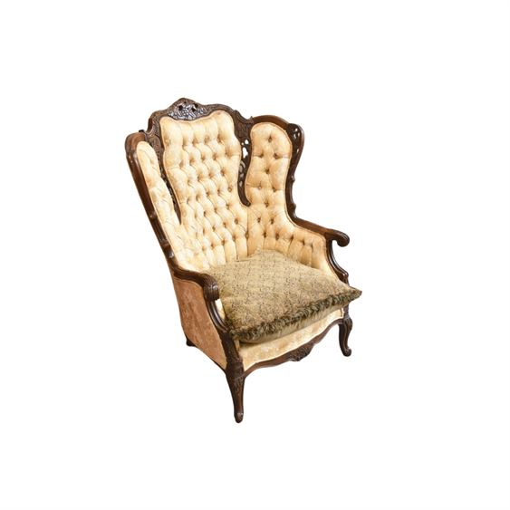 Vintage Louis XV Style Carved Armchair