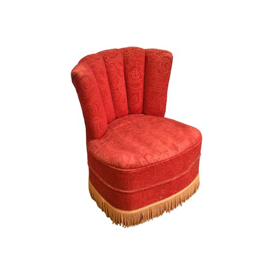 Vintage Tufted and Upholstered Tub Chair