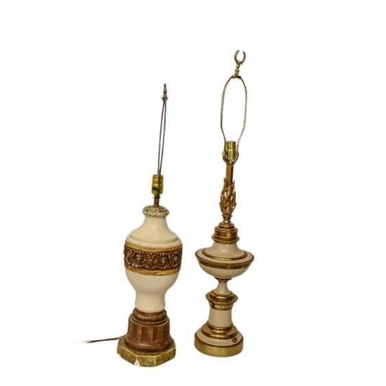 Two (2) Vintage Brass Table Lamps