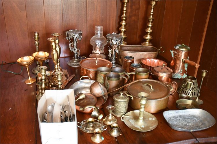 Large Group of Vintage and Antique Metalworks