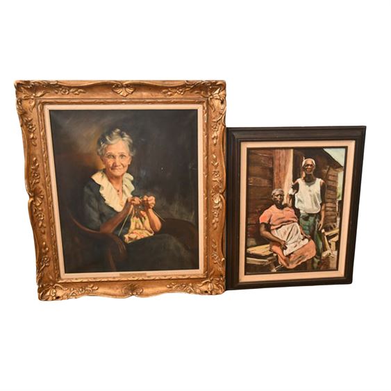 Two (2) Framed Portraits