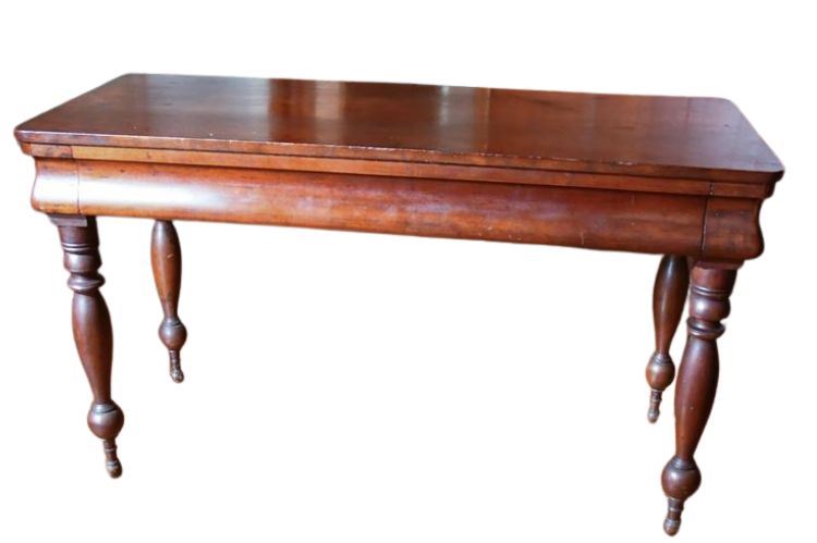Mahogany Console Table With Turned Legs