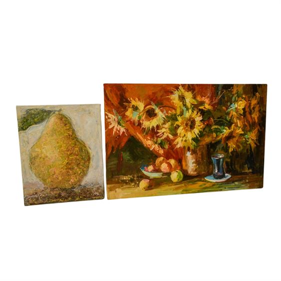 Two (2) Still Life Paintings on Canvas