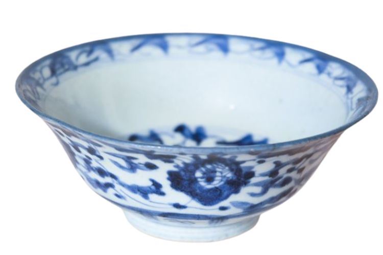 Antique Chinese Blue and White Porcelain Bowl