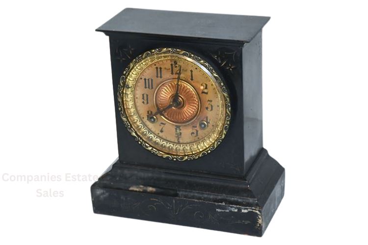 Antique Cast Iron Mantel Clock