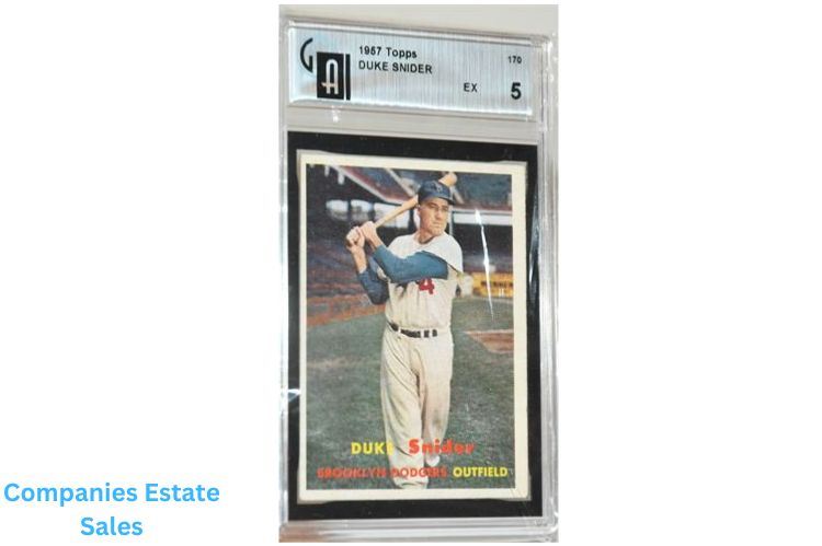 1957 Topps #170 Duke Snider Graded Baseball Card MLB Brooklyn Dodgers