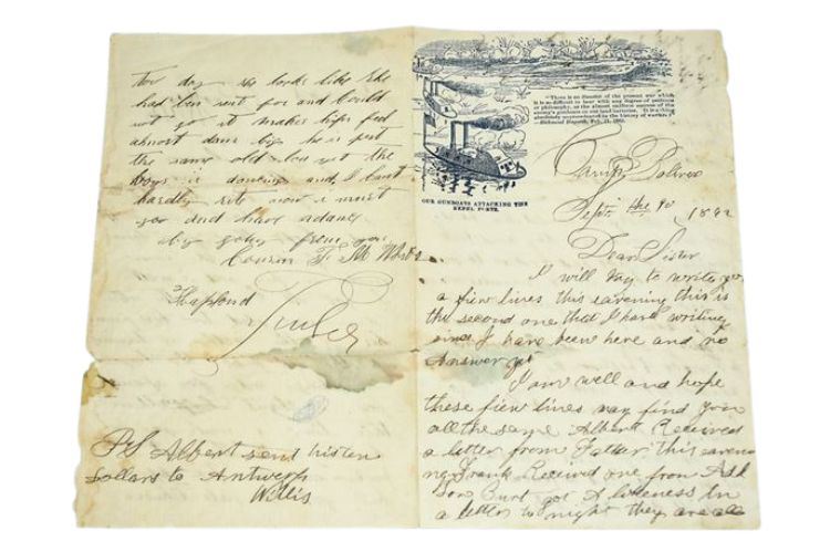 Francis M White Civil War Era Letter