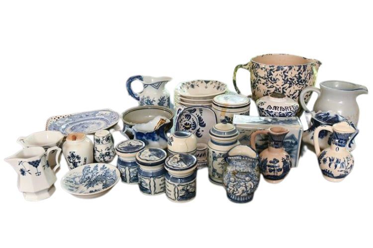 Group of Porcelain and Ceramic Blue and White