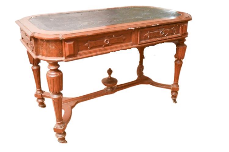 19th Cent American Victorian Library Table