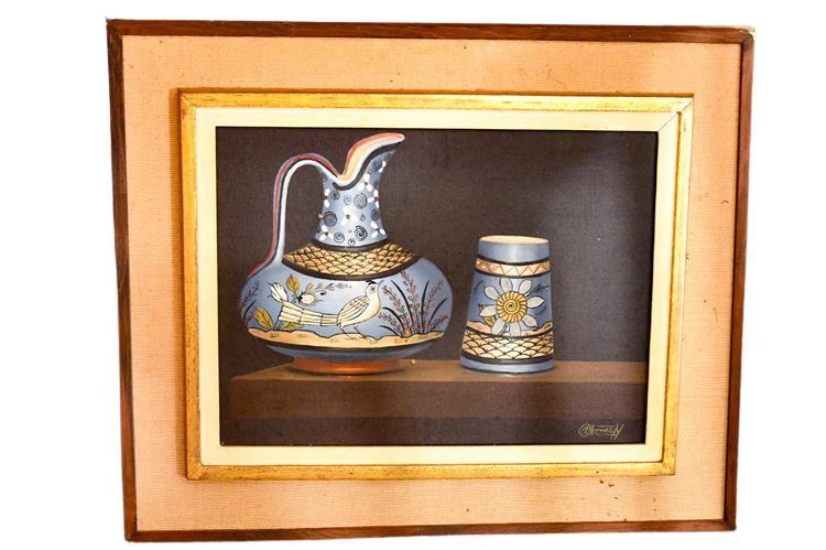 Artist Signed Painting "Mexican Pottery"