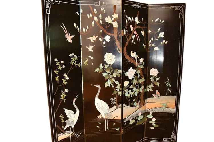 Chinese Lacquered Room Divider