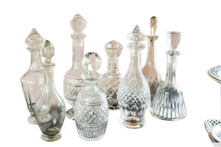 Collection Leaded Glass and Crystal Decanters