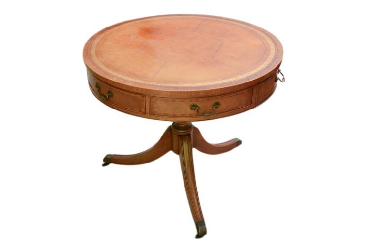 Heritage Henredon Genuine Mahogany Drum Table