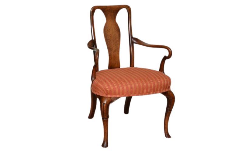 Queen Anne Style Open Armchair