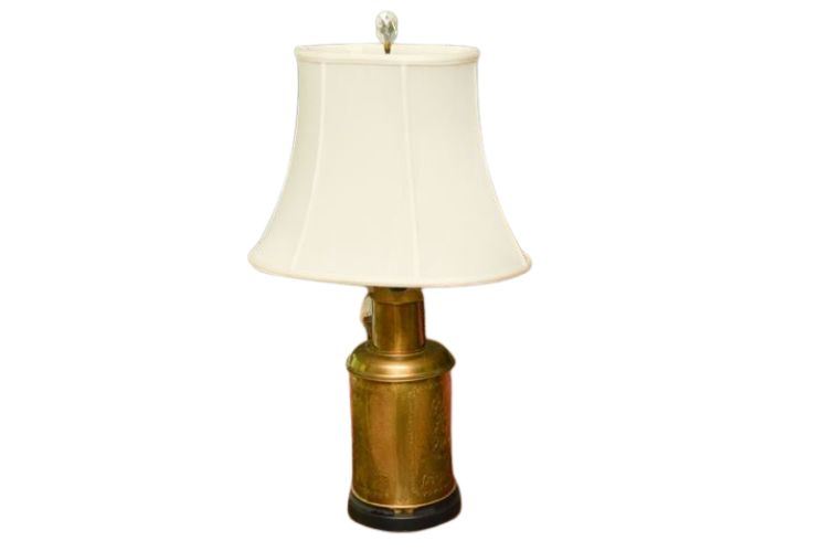 Wescal Brass Tea Canister Table Lamp