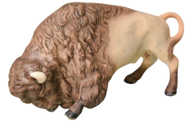 Cybis Buffalo Porcelain Sculpture