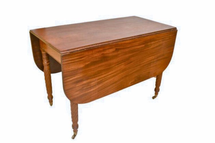 Empire Style Mahogany Drop Leaf Table