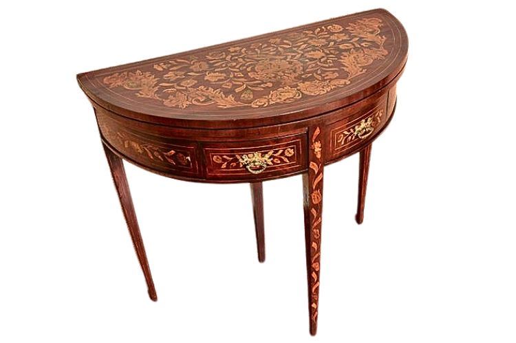 An Early 19th Century Inlaid Dutch Card Table,