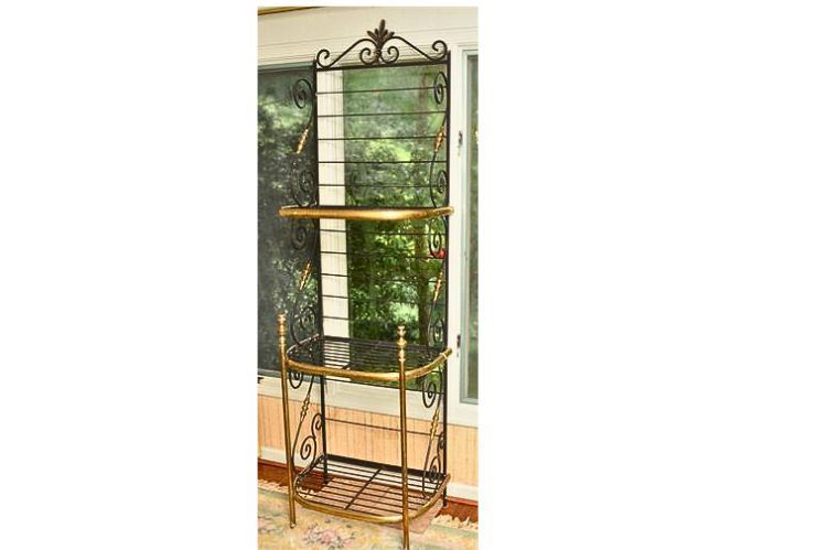 Brass and Iron Bakers Rack