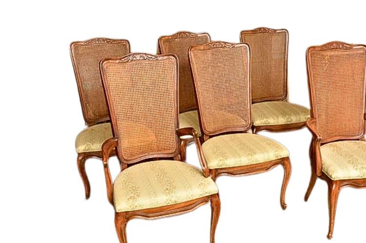 Set Six Provincial Style Dinning Chairs