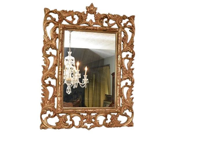 Carved Gilt Wood Framed  Wall Mirror