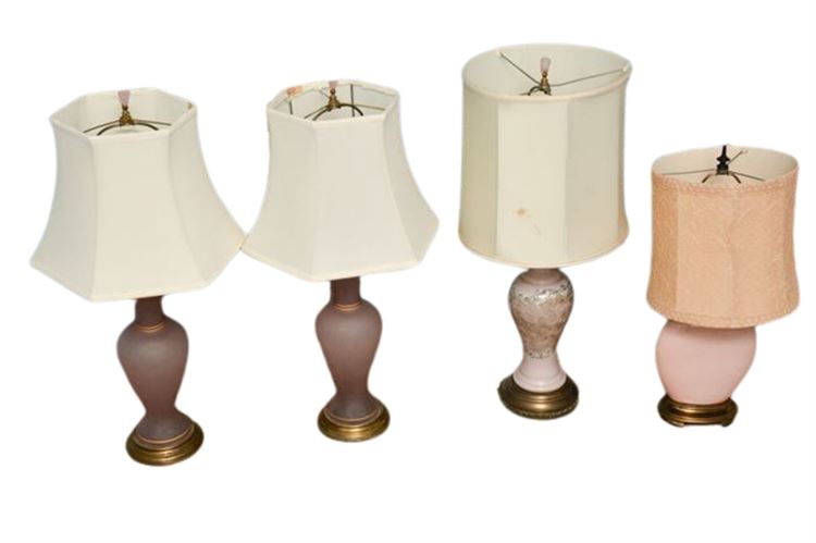 Four Table Lamps Including one Pair Bristol