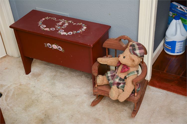 Vintage Mahogany Toy Chest