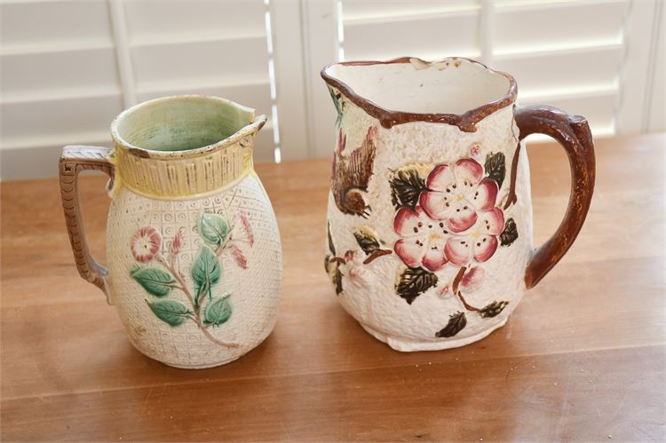 Antique Majolica Pitchers