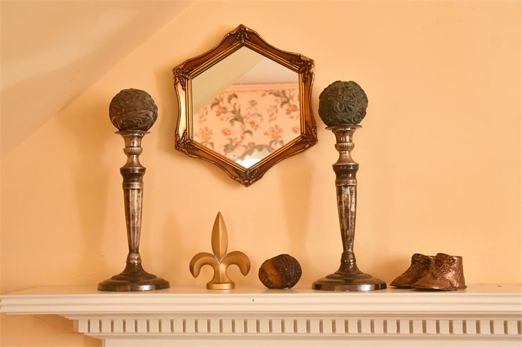 Decorative Items Located on Mantle