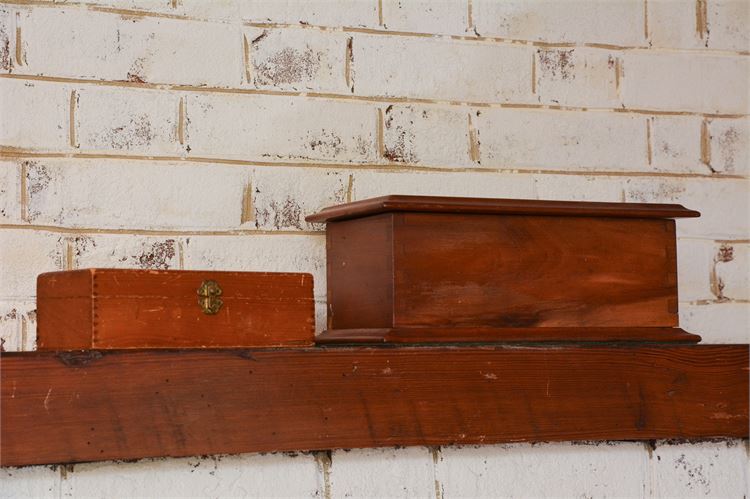 TWO (2) Antique Wooden Boxes