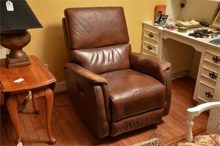 Leather Recliner with Wear