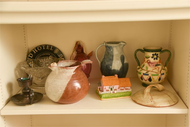 Group of Misc Tabletop Objects (On Shelf)