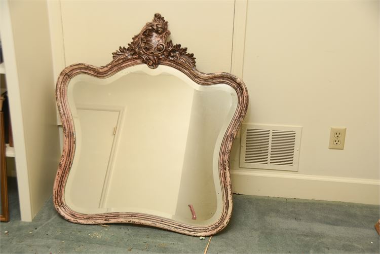 Large French Rococo Style Gilt Wall Mirror