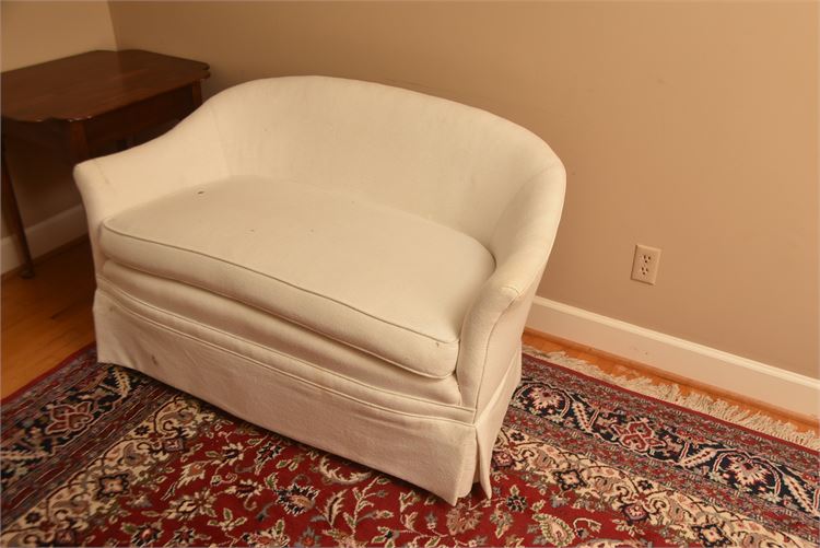 Cream Regency Upholstered Loveseat