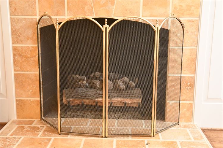 Brass and Iron Fire Place Screen