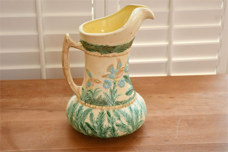 Majolica Pottery Pitcher