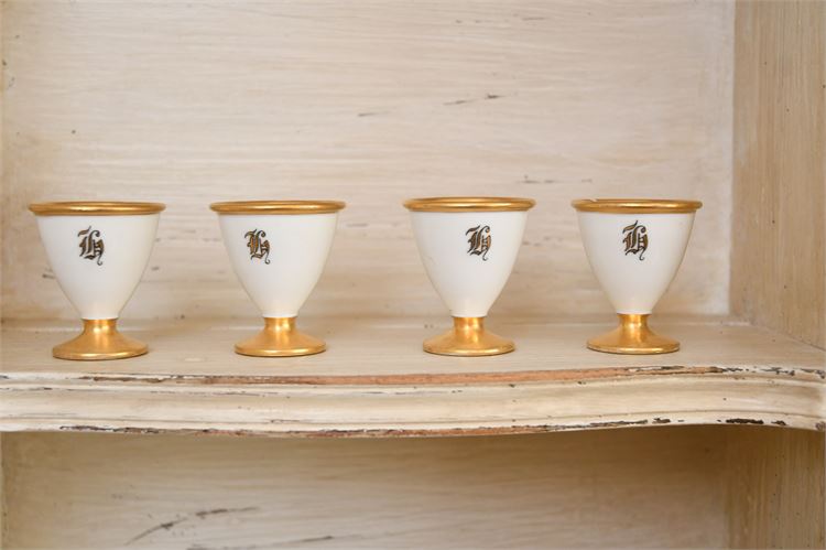 Four (4) Monogramed Cups