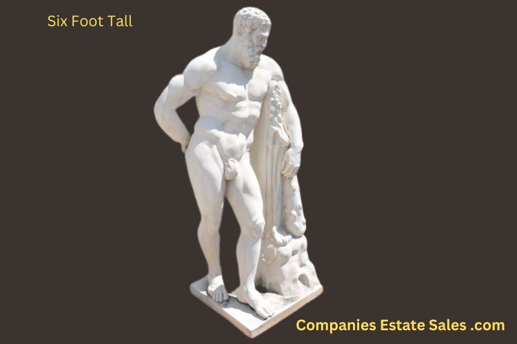 Six Foot Tall Concrete Statue Male Nude