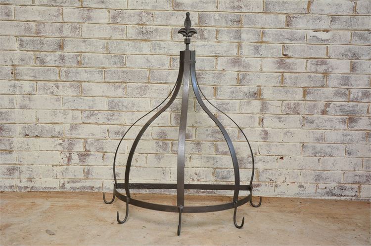 Wrought Iron Wall Pot Rack