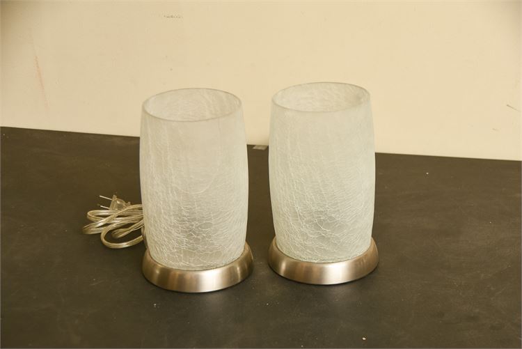 Pair of Frosteed Shade Lamps