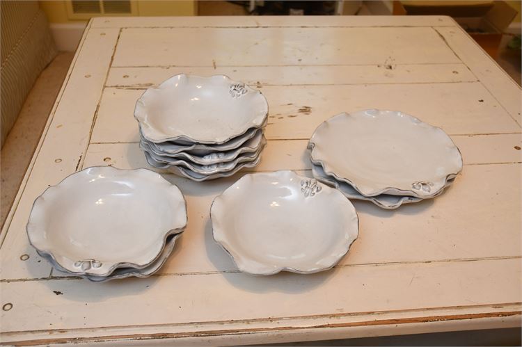 Abigails White Glazed Ceramic Dinner Ware 10 Pieces