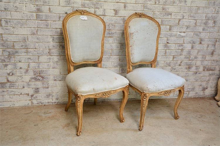 Pair Provincial Style Side Chairs